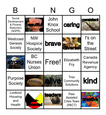 New Westminster Community Day BINGO Card