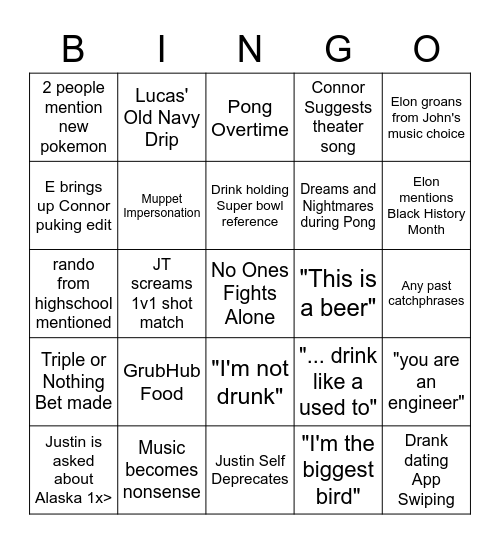 An Individual does not enter combat by themselves Bingo Card