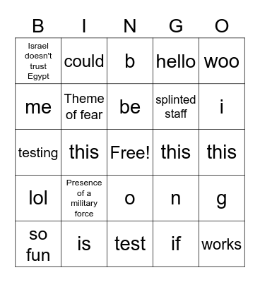 Isaiah 36-39 Bingo Card