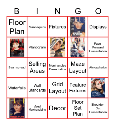 Visual Merchandising Bingo Card