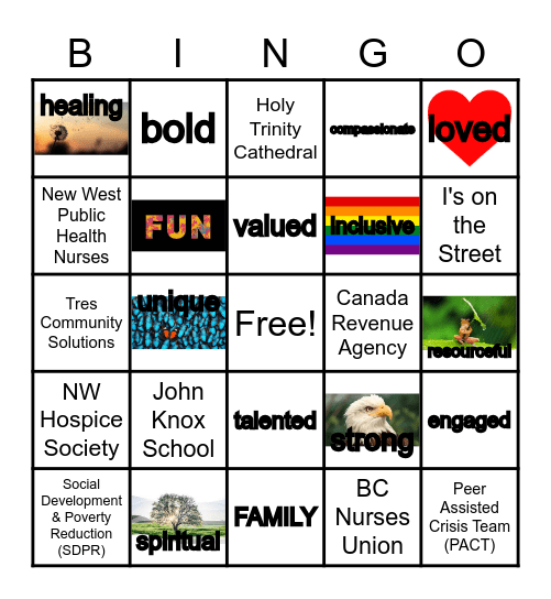New Westminster Community Day Bingo Card