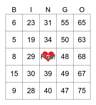 I <3 ADPIA Bingo Card