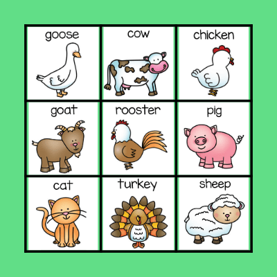 FARM BINGO Card