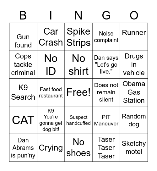 OP Live Bingo Card