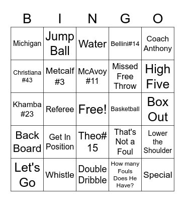 8th Grade Travel Bingo Card