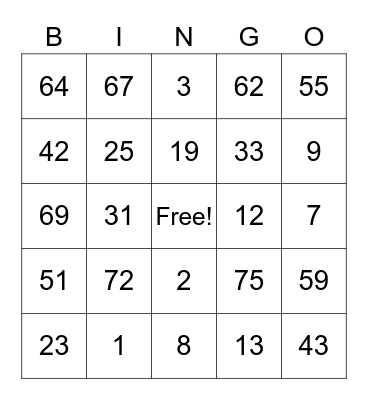 Sponsored by MTScapes Bingo Card