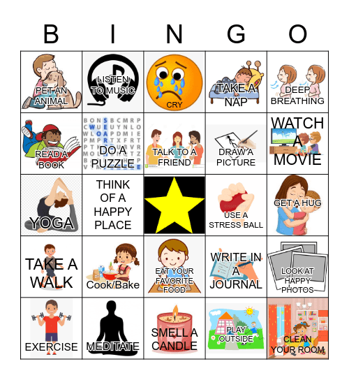 COPING SKILLS BINGO Card