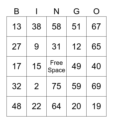 Floyd Family Day Bingo Card