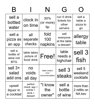 DZ Bingo 2/17 weekend Bingo Card