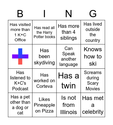 Speed NetworKIN' Bingo Card