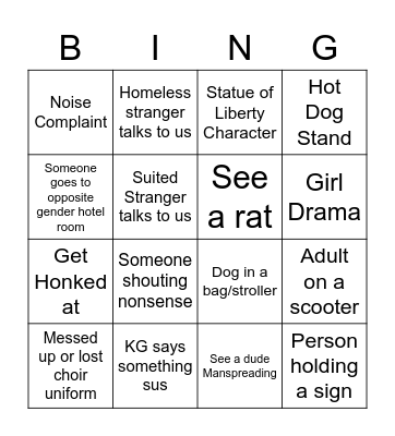 Carnegie Bingo Card