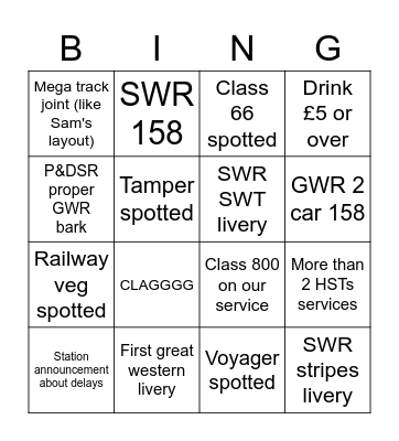 Devon day ranger bingo Card