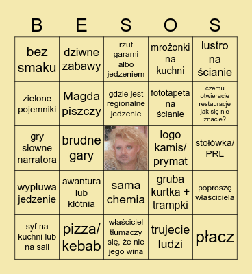 KUCHENNE REWOLUCJE Bingo Card