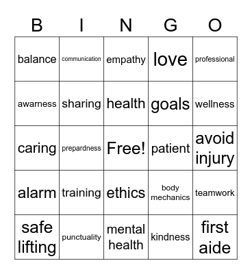 SVSL Bingo Card