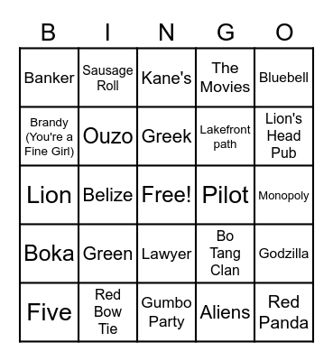 Bonnis & Jack's Wedding BINGO Card