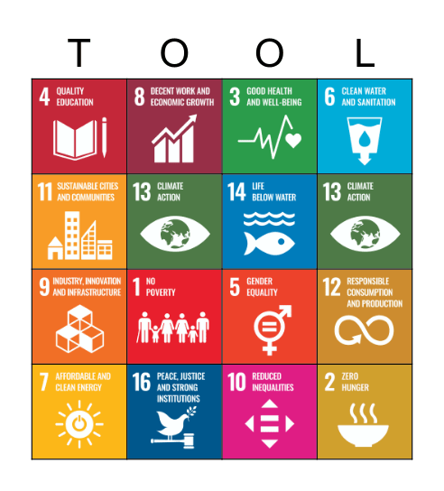 Sustainable Development Goals Bingo Card
