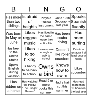 FIND SOMEONE WHO Bingo Card