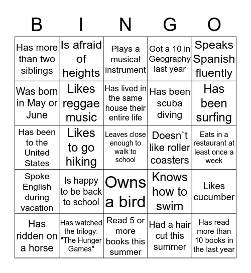 FIND SOMEONE WHO Bingo Card