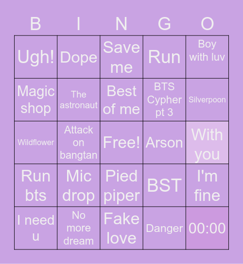 @LOVELAAY Bingo Card