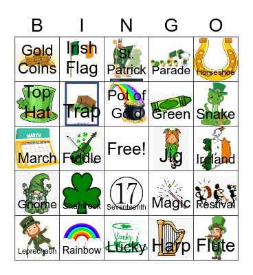 St. Patrick's Day Bingo Card