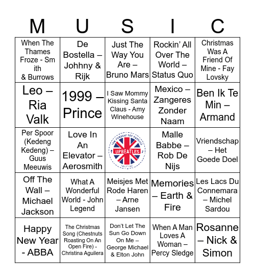 501 Bingo Card