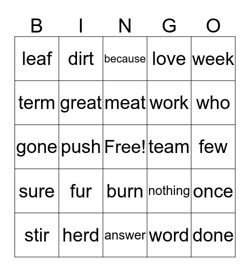 SIPPs Review lessons 18-20 Bingo Card