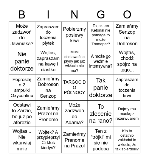 BINGO HEMATOLOGIA Bingo Card