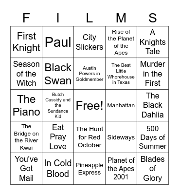 Movies_02182023 Bingo Card