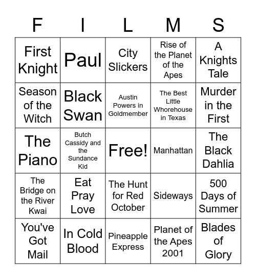Movies_02182023 Bingo Card