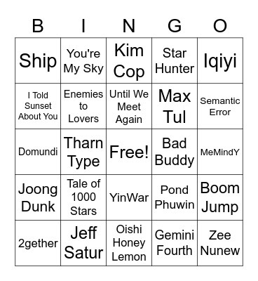 BE MINE BL BINGO Card