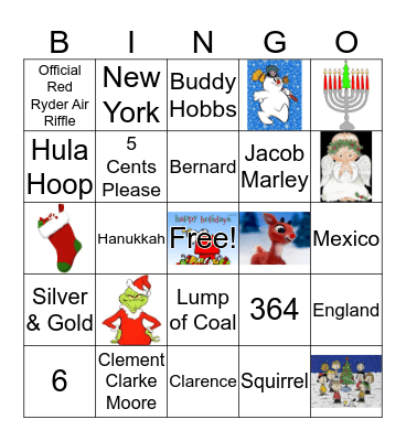 Holiday Bingo Card