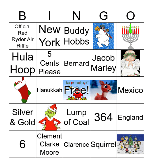Holiday Bingo Card