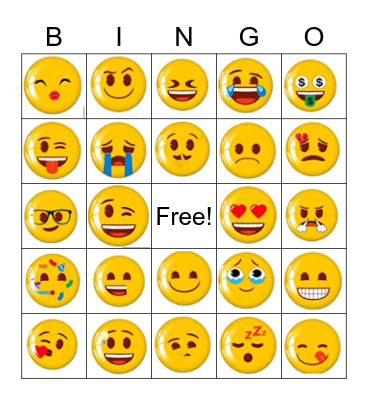 Emoji bingo Card