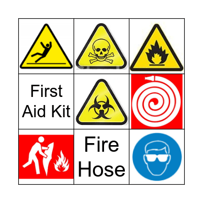 Safety Sign Bingo Card