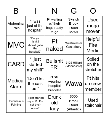 Lakeside Bingo Card