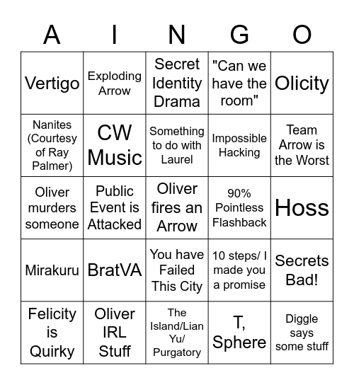 AINGO 2 Bingo Card