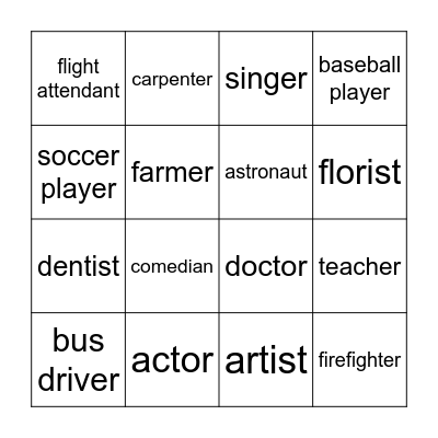 I Have A Dream Bingo Card