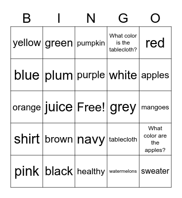 VA Bingo Card