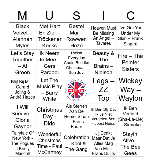 612 Bingo Card