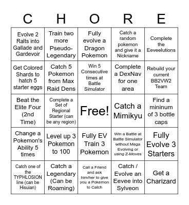 Radical Red Bingo Card