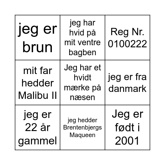 Buster Bingo Card