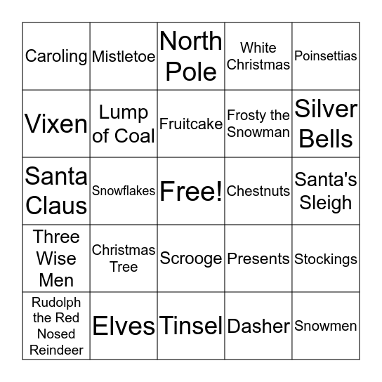 People Care Bingo Card