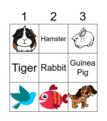 ANIMAL BINGO Card