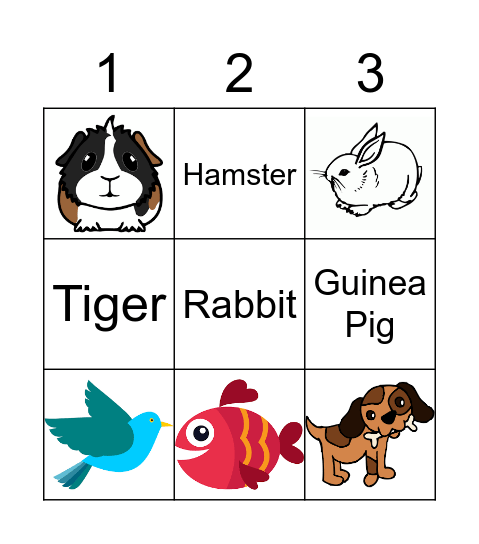 ANIMAL BINGO Card