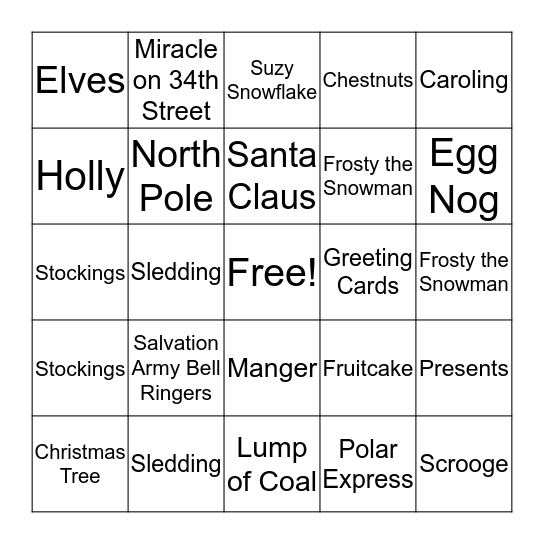 People Care Bingo Card