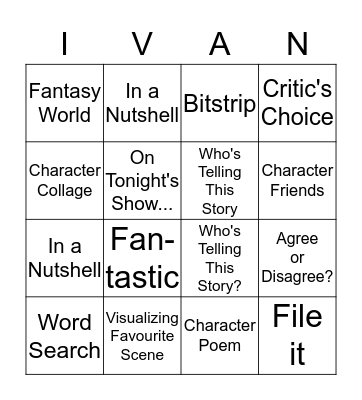The One and Only Ivan Bingo Card