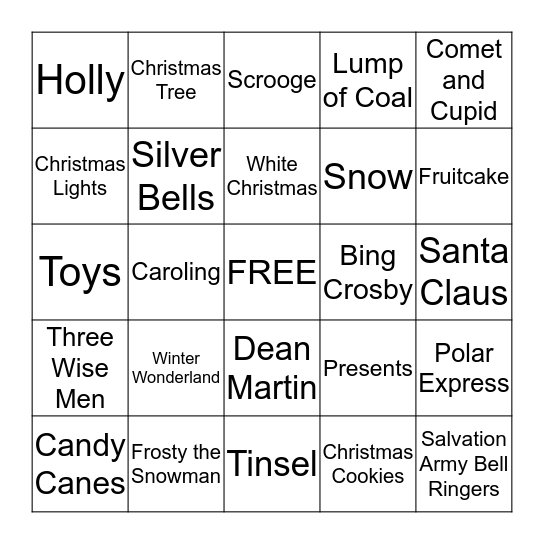 People Care Bingo Card