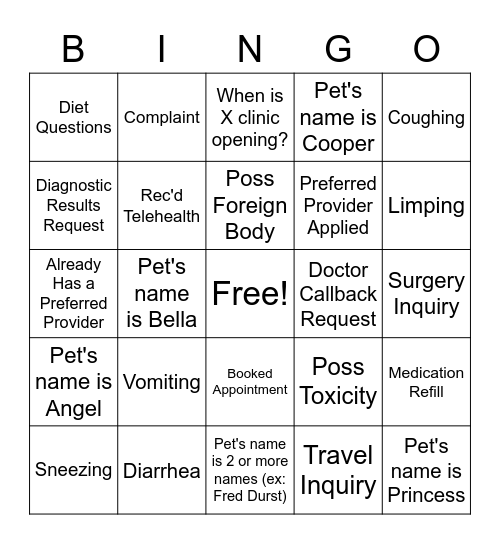 President's Day Bingo Card