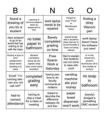 Don't Judge Us Bingo Card