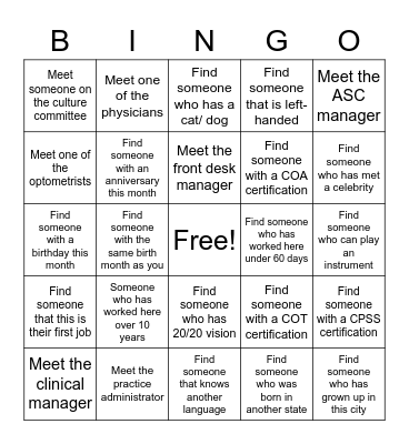 EyeSouth BINGO Card